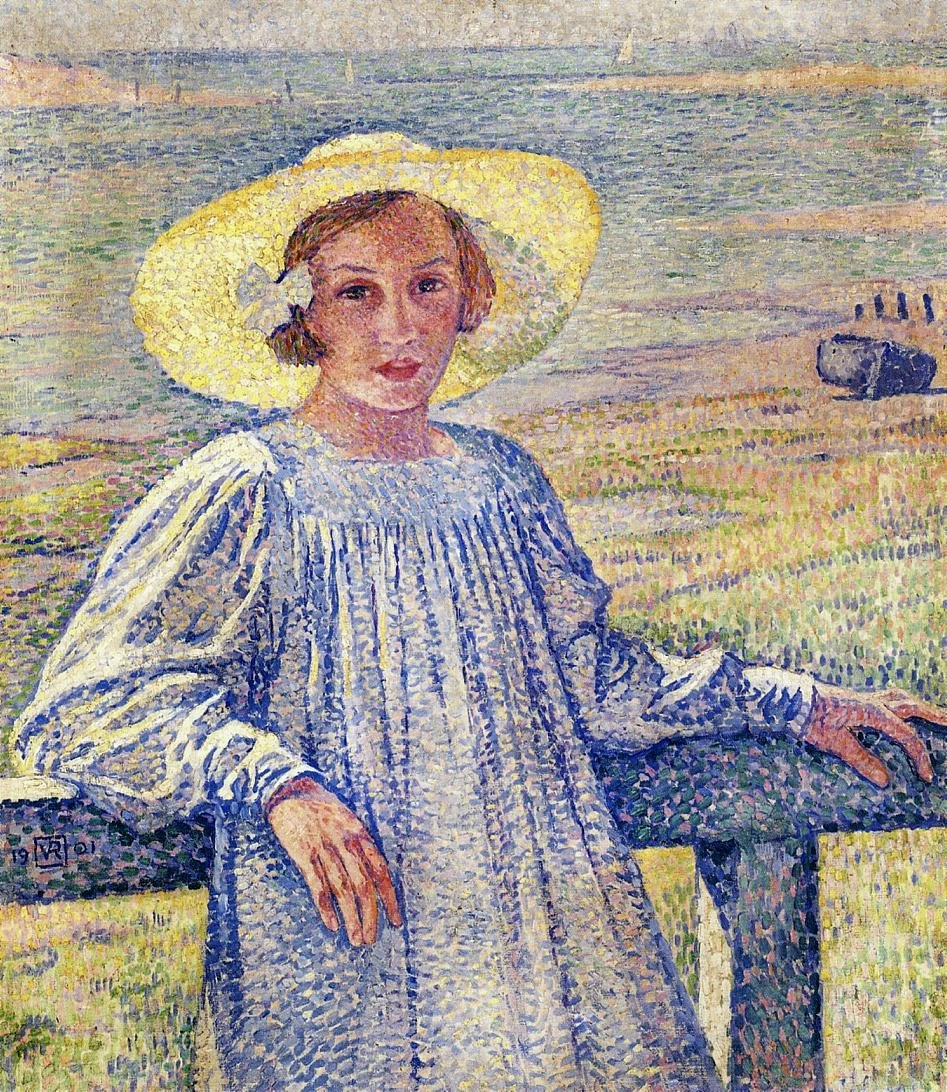 Ragazza con cappello di paglia (Ritratto di Elisabeth van Rysselberghe), 1901